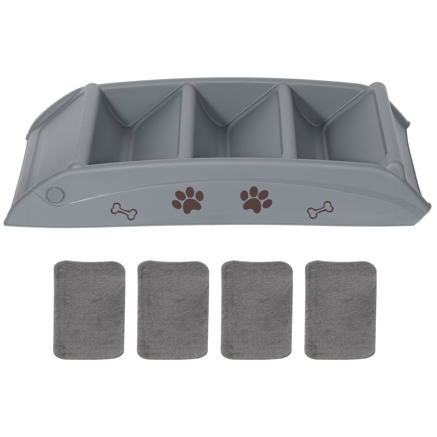 Dog Steps Foldable Pet Stairs Great for Smaller Hurt Older Pets Portable Grey