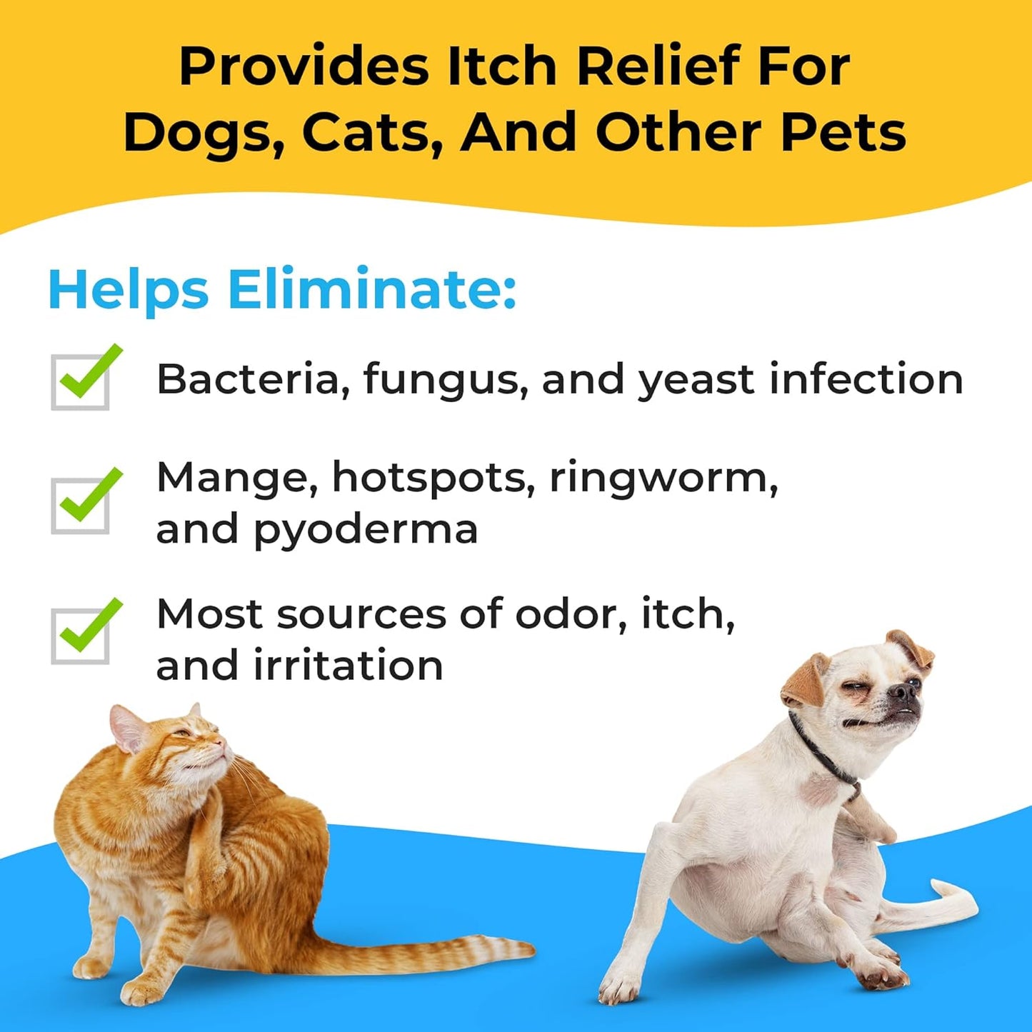 Smiling Paws Pets - Antibacterial & Antifungal Wipes for Dogs & Cats (With Chlor