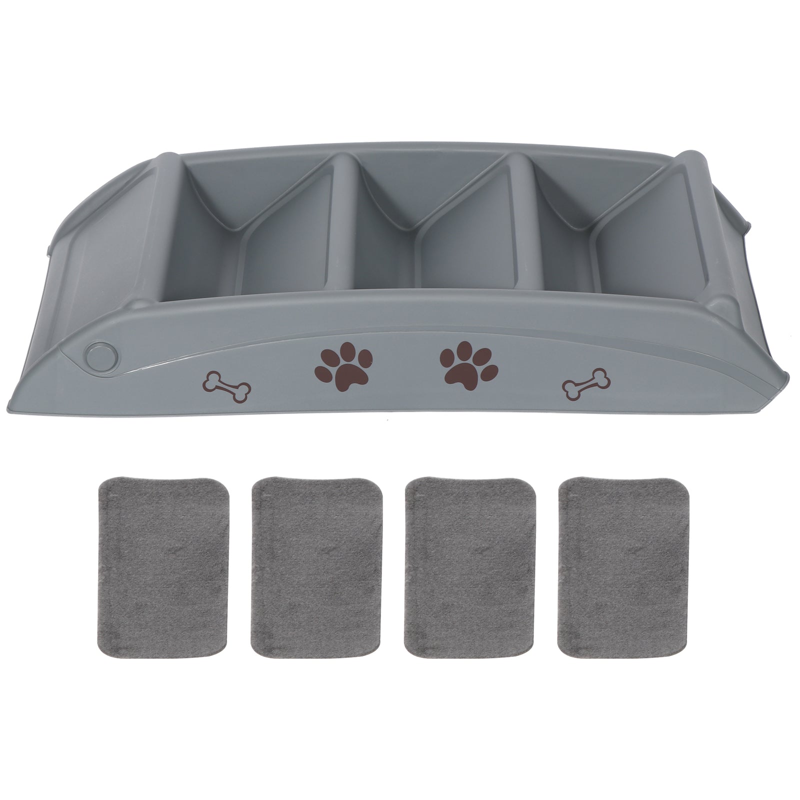 Dog Steps Foldable Pet Stairs Great for Smaller Hurt Older Pets Portable Grey