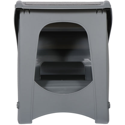 Dog Steps Foldable Pet Stairs Great for Smaller Hurt Older Pets Portable Grey