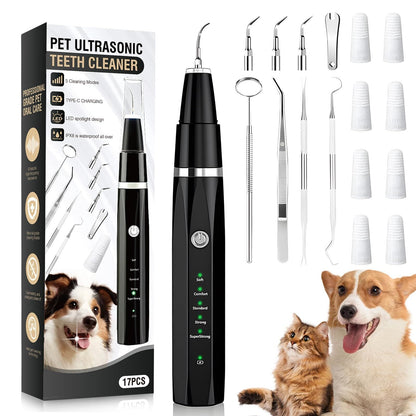 Ultrasonic Tooth Cleaner for Dogs, Dog Teeth Plaque Remover Pets Dental Care ...